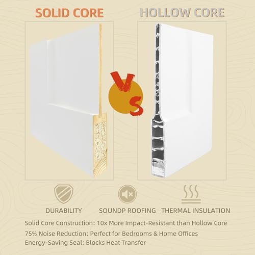 Brosisincorp - Brosisincorp 30" x 80" Solid Wood Core Shaker Bifold Closet Door 3-Panel