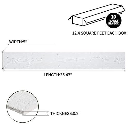 Brosisincorp - Brosisincorp Peel and Stick Shiplap Real Wood Wall Panel